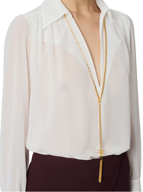 Camicia avorio in georgette Elisabetta Franchi | CA13357E2360